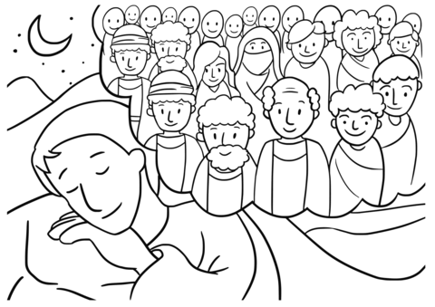 Jacob'S Dream Coloring Page